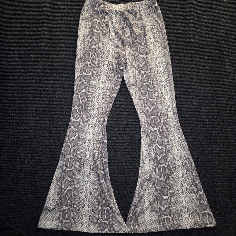 Flare Snakeskin Bellbottom Stretchy Pants Size Large Rue 21